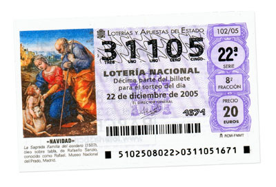 Bitllet de loteria de la Grossa, el 31105