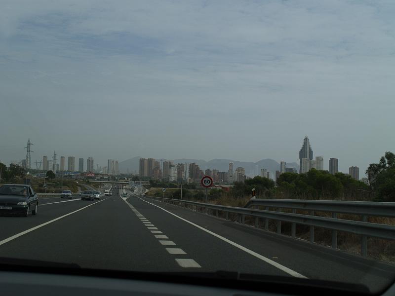 Skyline de Benidorm des de l'autipista